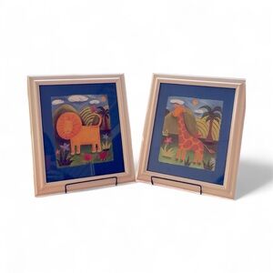 Nursery-Toddler Animal Art Prints - Set of 2  Lion 🦁 & Giraffe 🦒 Sophie's Jungle